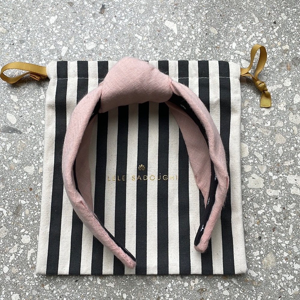lele sadoughi linen headband